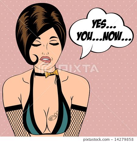 Sexy Horny Woman In Comic Style Xxx Illustration Stock Illustration