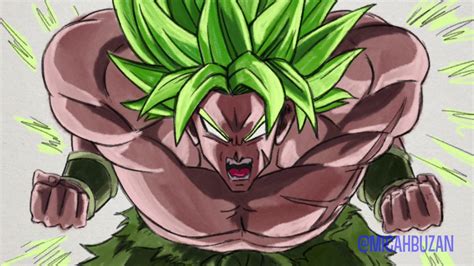 How To Draw Dragon Ball Super Broly Drawing Youtube