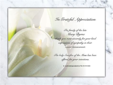 Appreciation Card 107 Creative Memorial Cards Use Our Order Form