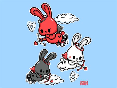 Emo Bunny Angels By Kawaii Kreeps On Dribbble