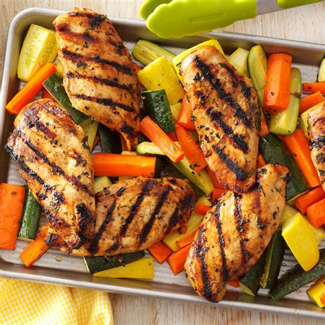 One pan baked chicken and. Apple-Marinated Chicken & Vegetables Recipe | Taste of Home