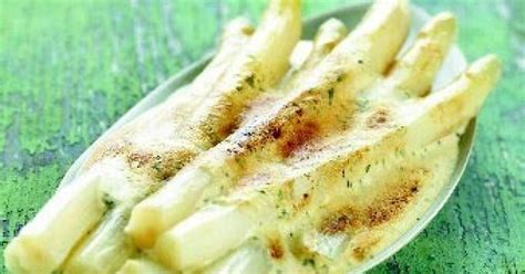 Recette Asperges Gratin Es Au Sabayon Vert Marie Claire