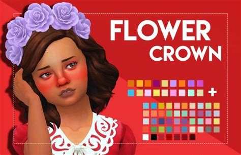 Simsworkshop Flower Crown Kids Version By Weepingsimmer • Sims 4