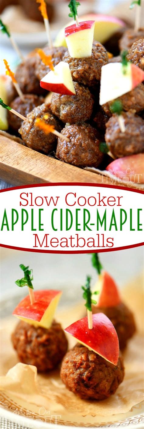 Slash calories and fat from classic meatloaf with these clever. Slow Cooker Apple Cider Maple Meatballs - Mom On Timeout