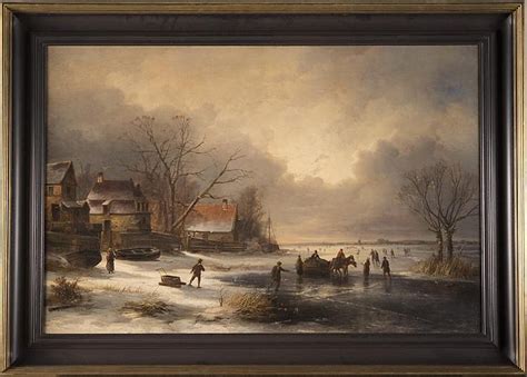 Lot Dutch School 19th Century Winter Landscape With Figures