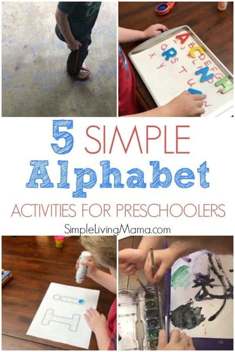 5 Simple Alphabet Activities For Preschoolers Simple Living Mama