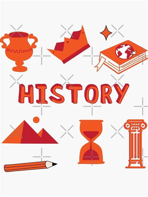 Orange History School Subject Sticker Pack Sticker By The Goods