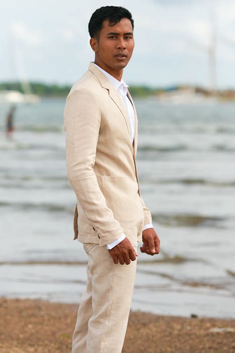 Men S Custom Natural Tan Linen Suit Beach Weddings Grooms Island