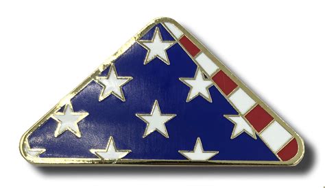 Ll 013 Folded Us Flag Pin Honor Guard Use