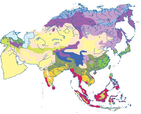 Mapa Del Clima De Asia Ajore