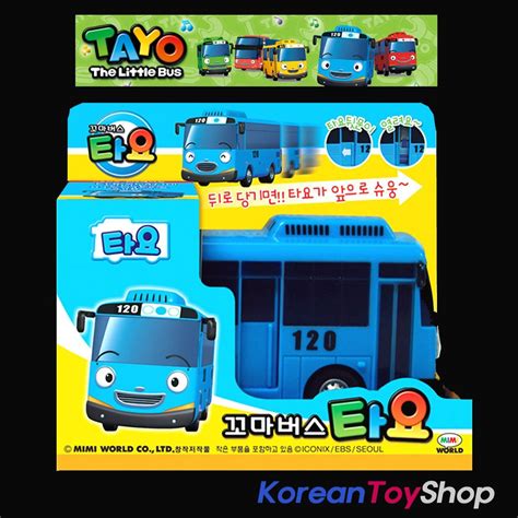The Little Bus Tayo Main Plastic Diecast Toy Car Original Tayo Model Blue