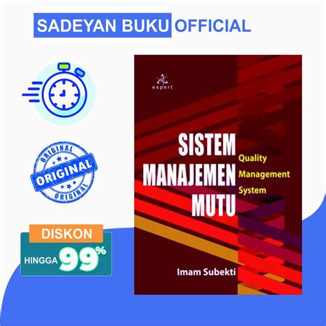 Jual Sistem Manajemen Mutu Quality Management System Imam Subekti