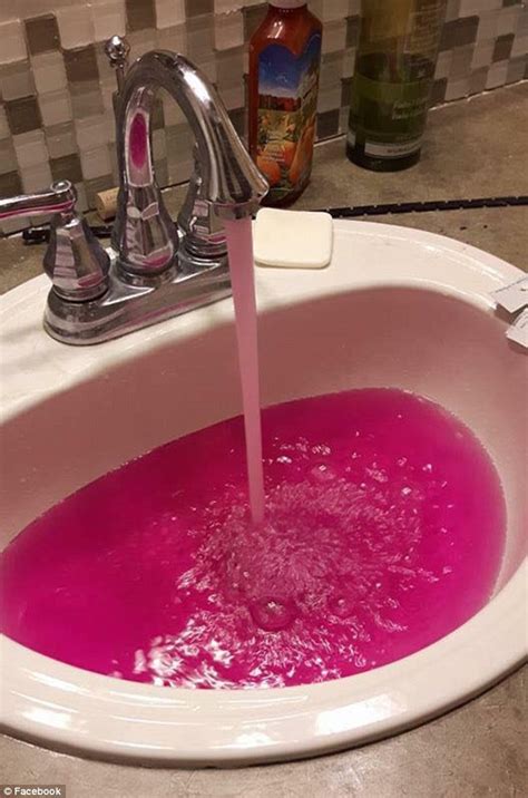 Canadian Town Discover Pink Water Streaming Out Of Faucets Daily Mail