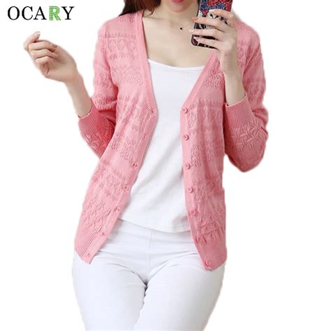 Fashion Women Spring Summer Cardigans Cute Hollow Out Thin Sweater