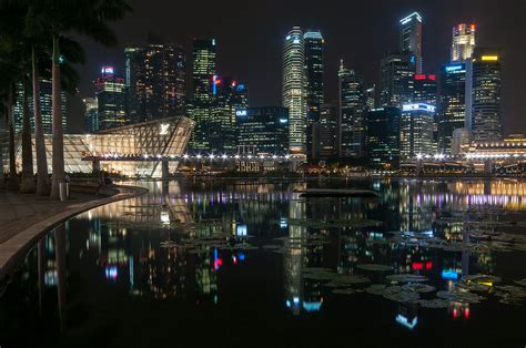 Singapore Skyline At Night Ed Okeeffe Photography