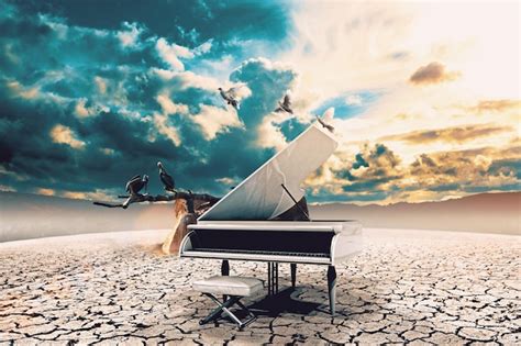 Premium Photo Piano In Naturesurreal Image Related To Piano Music