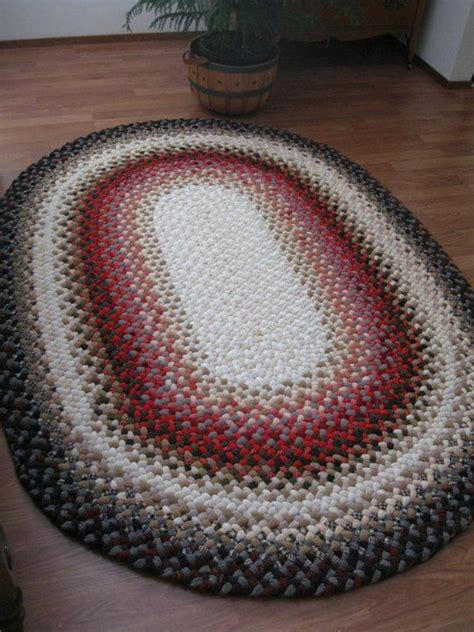 This Gorgeous 100 Wool Handmade Oval Shaped Braided Rug Is Reversible