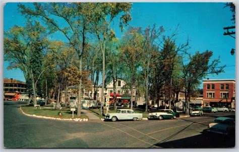 Vtg Whitefield Nh Town Square Business District Street View 1960s