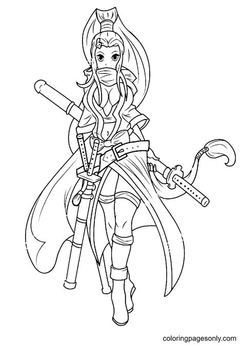 Anime Warrior Coloring Pages