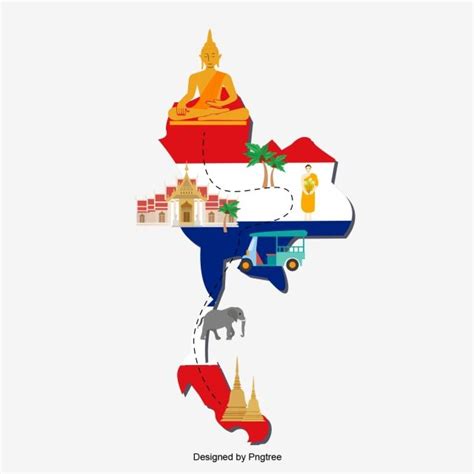แผนที่ประเทศไทย | Thailand map, Tourist map, Illustrated map