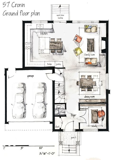 Hand Drawing Plans Interior Design Sketches Interior Design Drawings