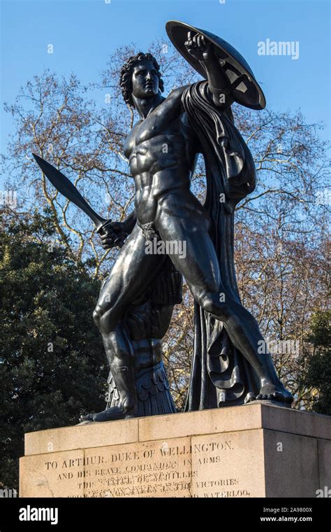 The Statue Of Achilles The Greek Hero In Hyde Park London Uk It Is