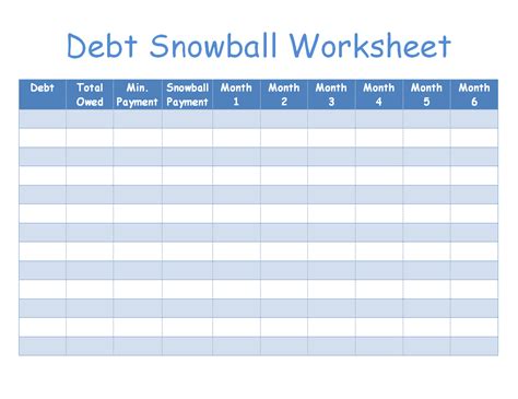 Achieve financial freedom with debt snowball pro! Debt Snowball Worksheet Image - Tinkering with Coupons ...