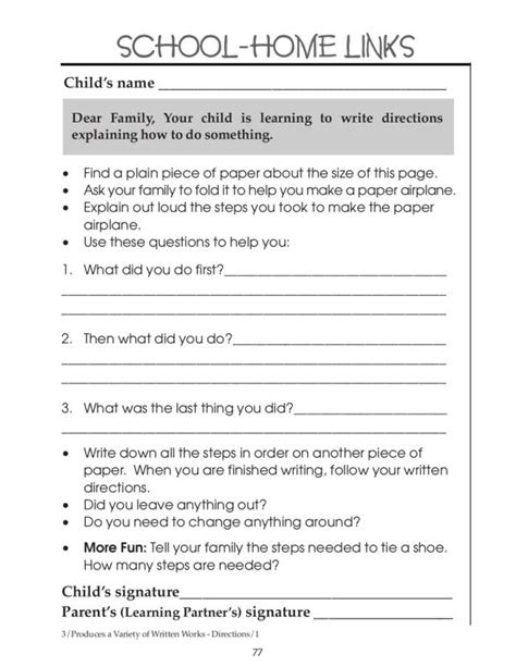 Writing Directions Worksheet For 2nd 4th Grade Lesson Planet