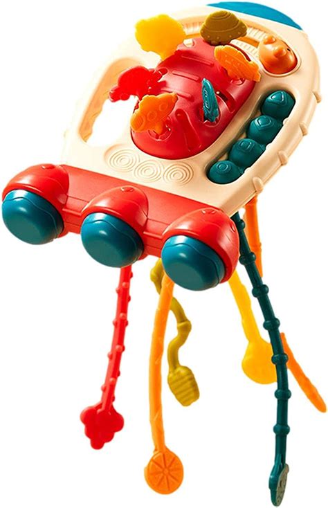 Jp ひもの感覚のおもちゃを引っ張る 赤ちゃんのためのロケット ストリング プルおもちゃ 食品グレードの感覚的な