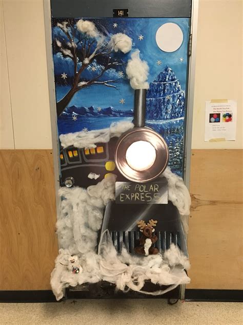 Polar Express Decorated Door Christmas Door Decorating Contest Diy My