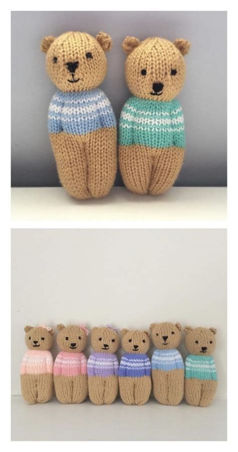 Izzy Teddy Bear Dolls Free Knitting Pattern Knitting Projects