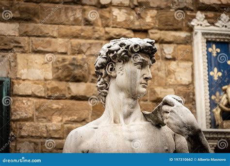 David By Michelangelo Piazza Della Signoria Florence Italy Stock