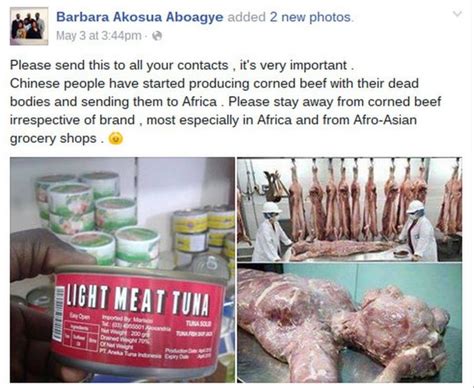china denies selling human flesh as tinned corned beef in zambia in africa bbc news