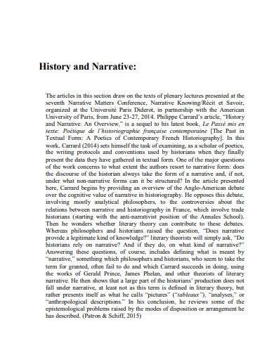 Narrative History Essay 6 Examples Format Pdf Examples