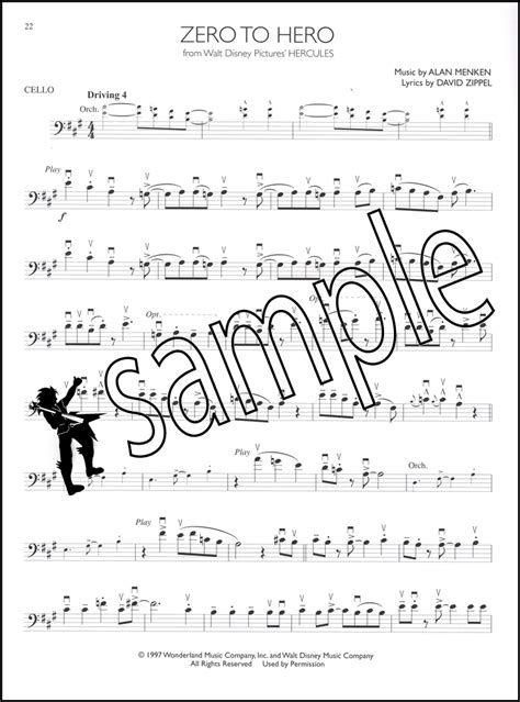 Disney Solos For Cello Instrumental Play Along Sheet Music Bookaudio