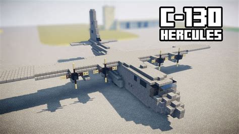 Minecraft Lockheed C 130 Hercules Transport Tutorial Youtube