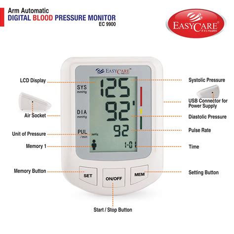 Easycare Ec 9900 Digital Blood Pressure Monitor Arm Automatic Buy