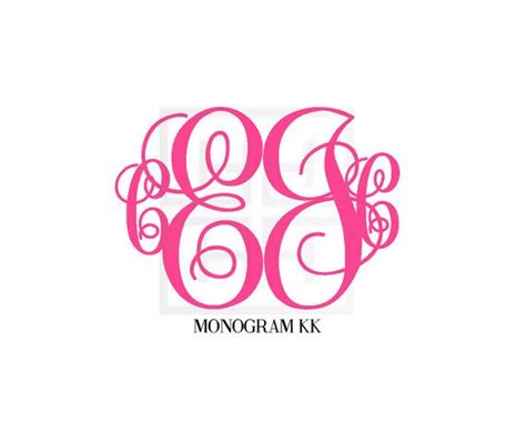 4 Initial Monogram 4 Letter Monogram Monogram Decal Monogram
