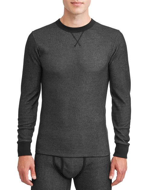 Clothing And Accessories Hanes Mens Dyed Thermal Crew With Freshiq