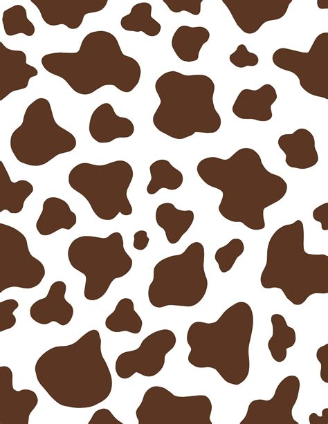 Brown Cow Print Animal Themed Png And Svg Instant Download Etsy