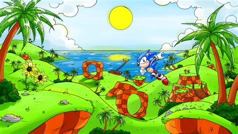 Sonic Green Blue Hedgehog