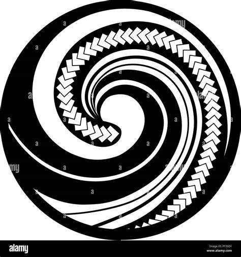 Koru Maori Symbol Is A Spiral Shape Based On Silver Fern Frond Stock