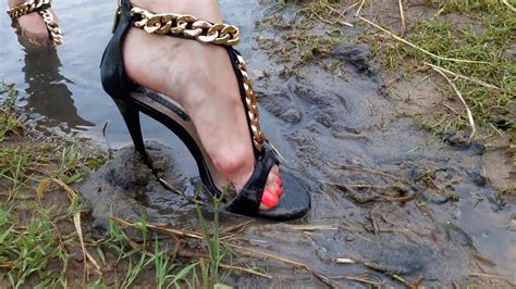 scene 025 wet and muddy high heels sandals youtube