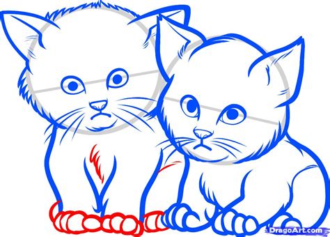 How To Draw Baby Kittens Baby Kittens Step By Step Pets Animals