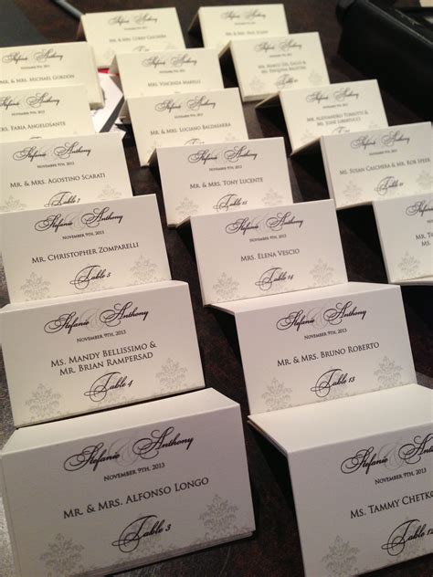 19 Place Cards Printed With Guest Names Images