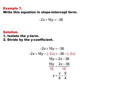 Standard Form Equation / Steps For Graphing Linear Equations In