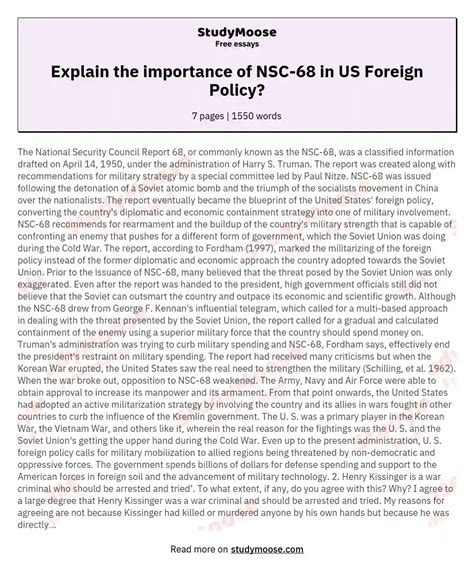 nsc 68 the classified paper that shaped us foreign policy