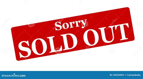 Sorry Sold Out Stock Vector Illustration Of Stamp Sold 104334961