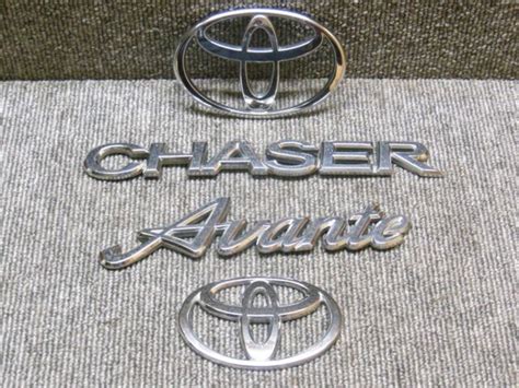 1996 2001 Toyota Chaser Jzx100 Avente 4piece Silver Chrome Emblems Set