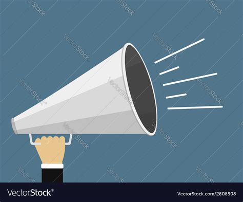 Hand Holding Megaphone Royalty Free Vector Image